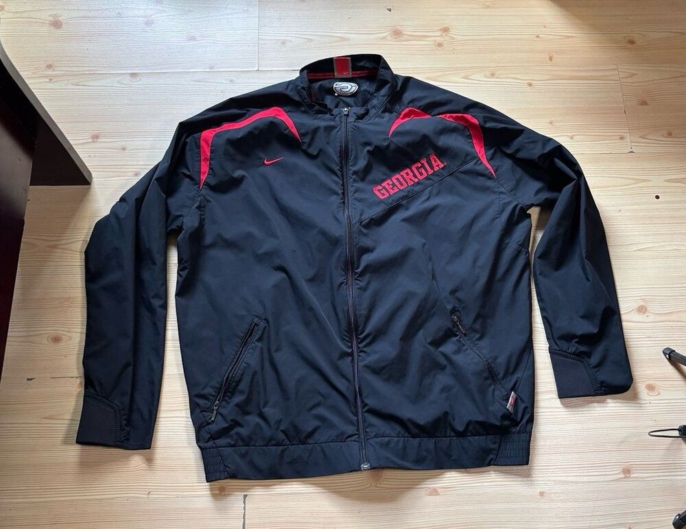Georgia Bulldogs Nike Jacket Mens L Red Full Zip Jacket NCAA SEC